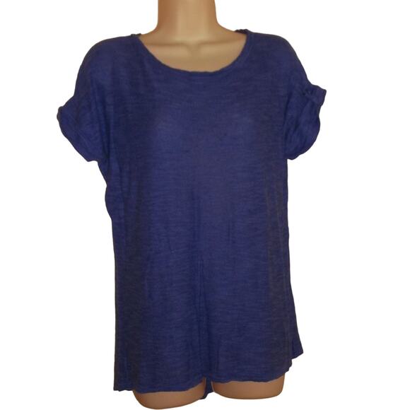 Joseph A. Sweater Woman’s M Indigo Purple Blue Lightweight Pullover Classic - Picture 1 of 5